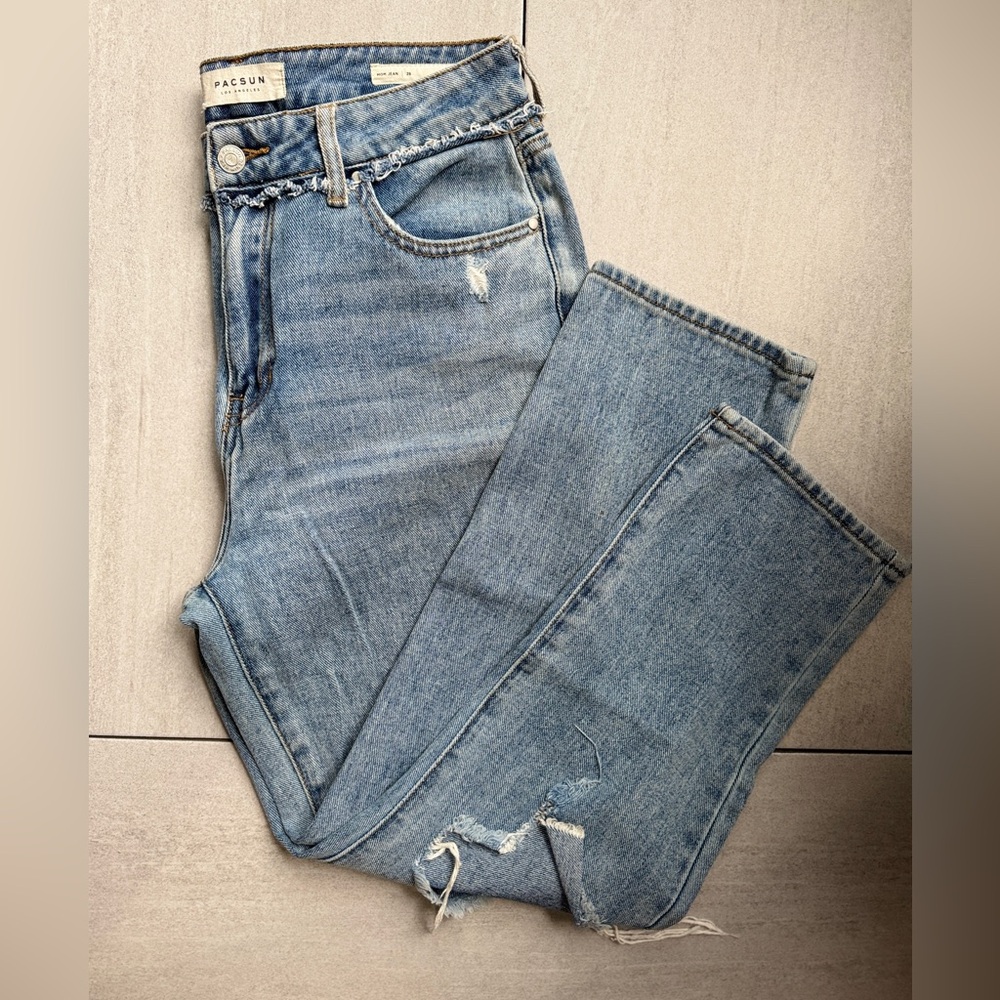 Distressed pacsun mom jeans